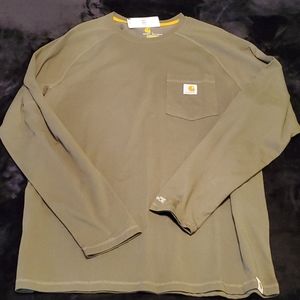 Men's Large green Carhartt shirt, relaxed fit